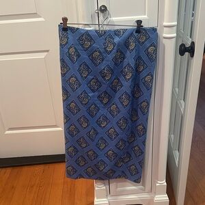 Veronica Beard Blue and Yellow Patterned Pencil Skirt - NWT - Size 10